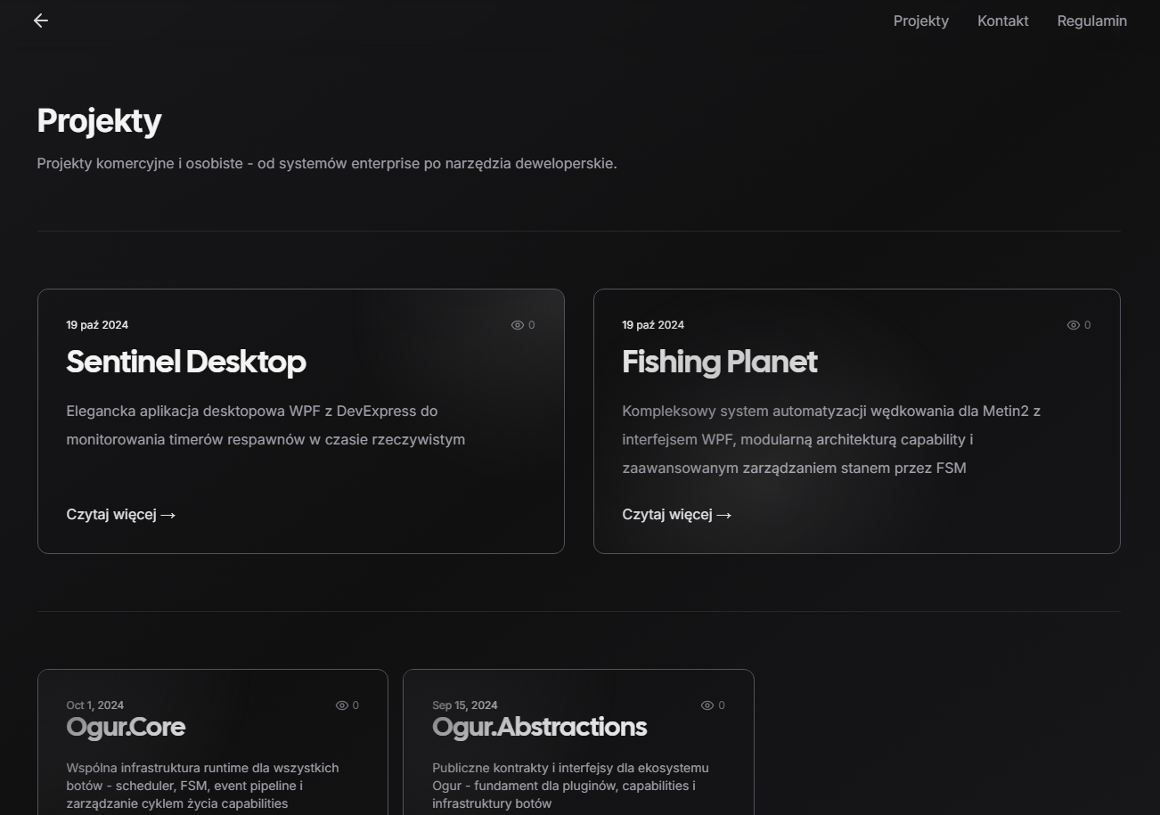 Ogur.dev Projects Page